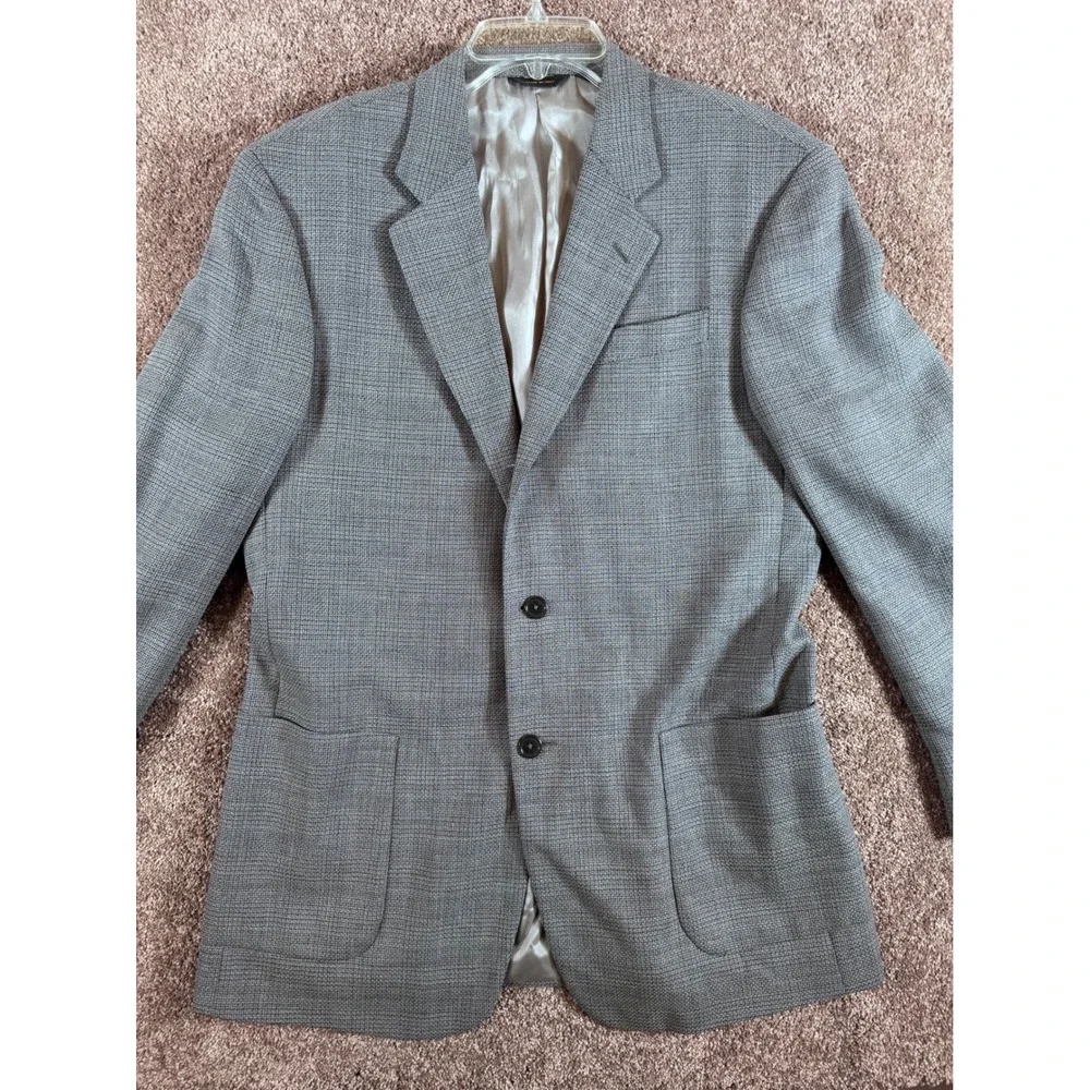Donna‎ Karan Signature 41R Wool Blend Blazer Jacket Made in Italy Excellent!